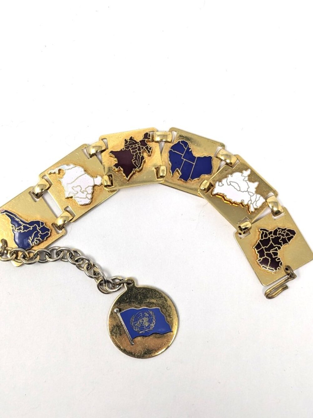 United Nations Bracelet 1960s Geoscheme Continental Regions Bates & Klinke